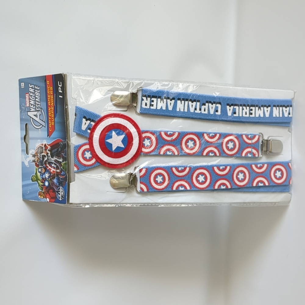 Captain America Suspenders 1 pc